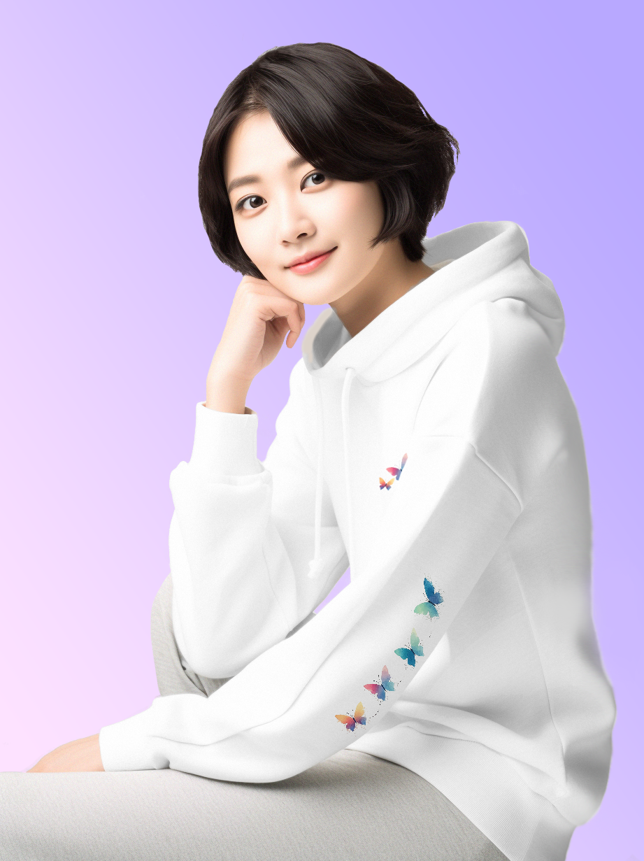 Unisex Hoodie - Pastel butterflies