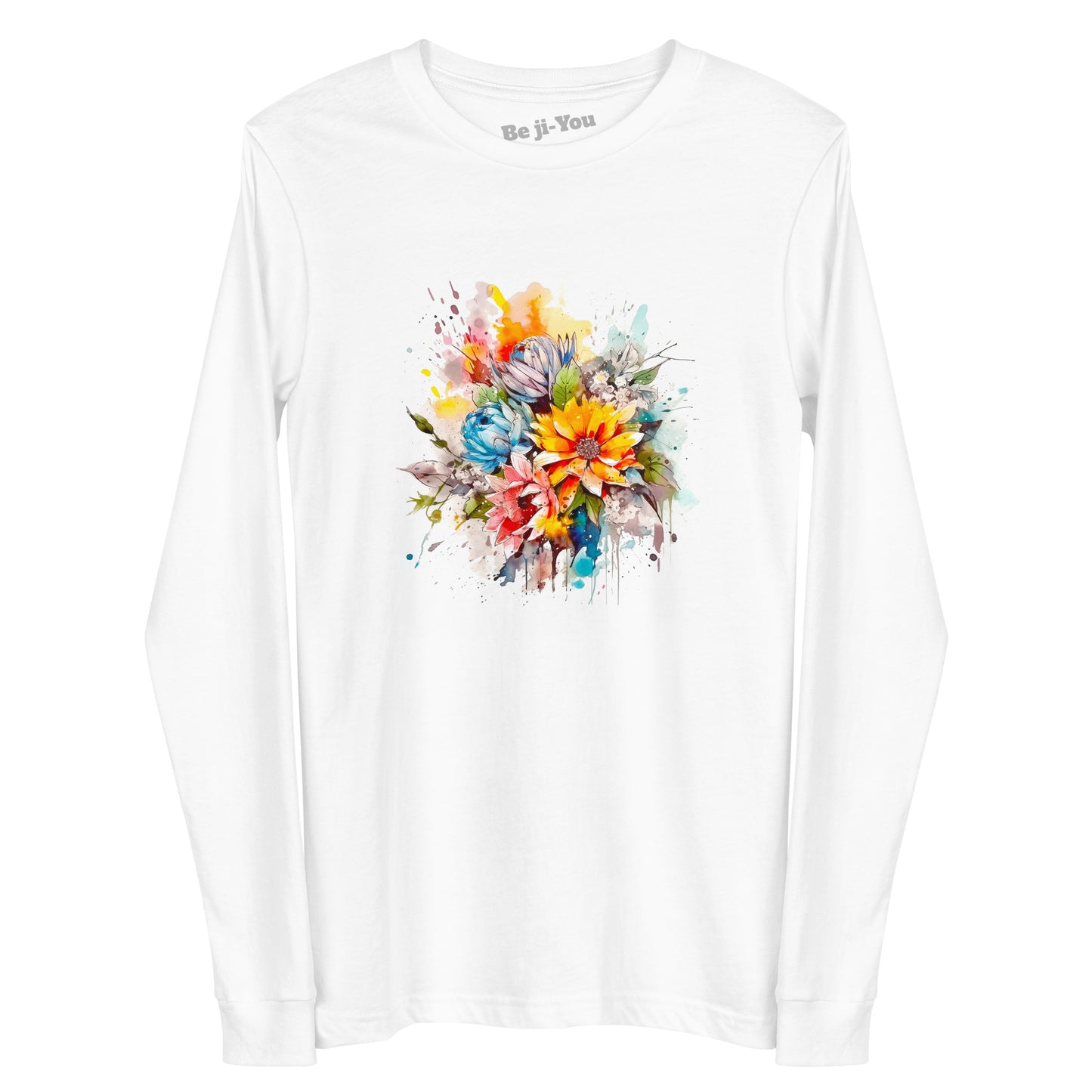 Unisex Long Sleeve Tee -Flower