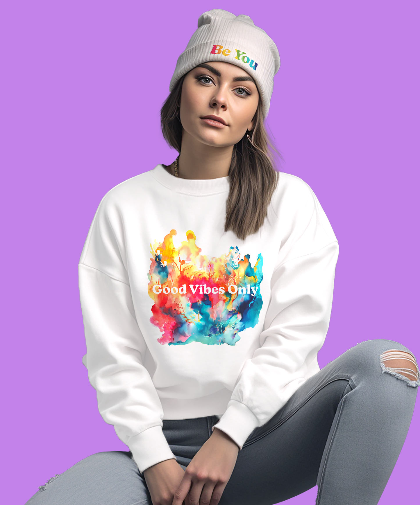 Unisex eco sweatshirt -Good Vibes Only